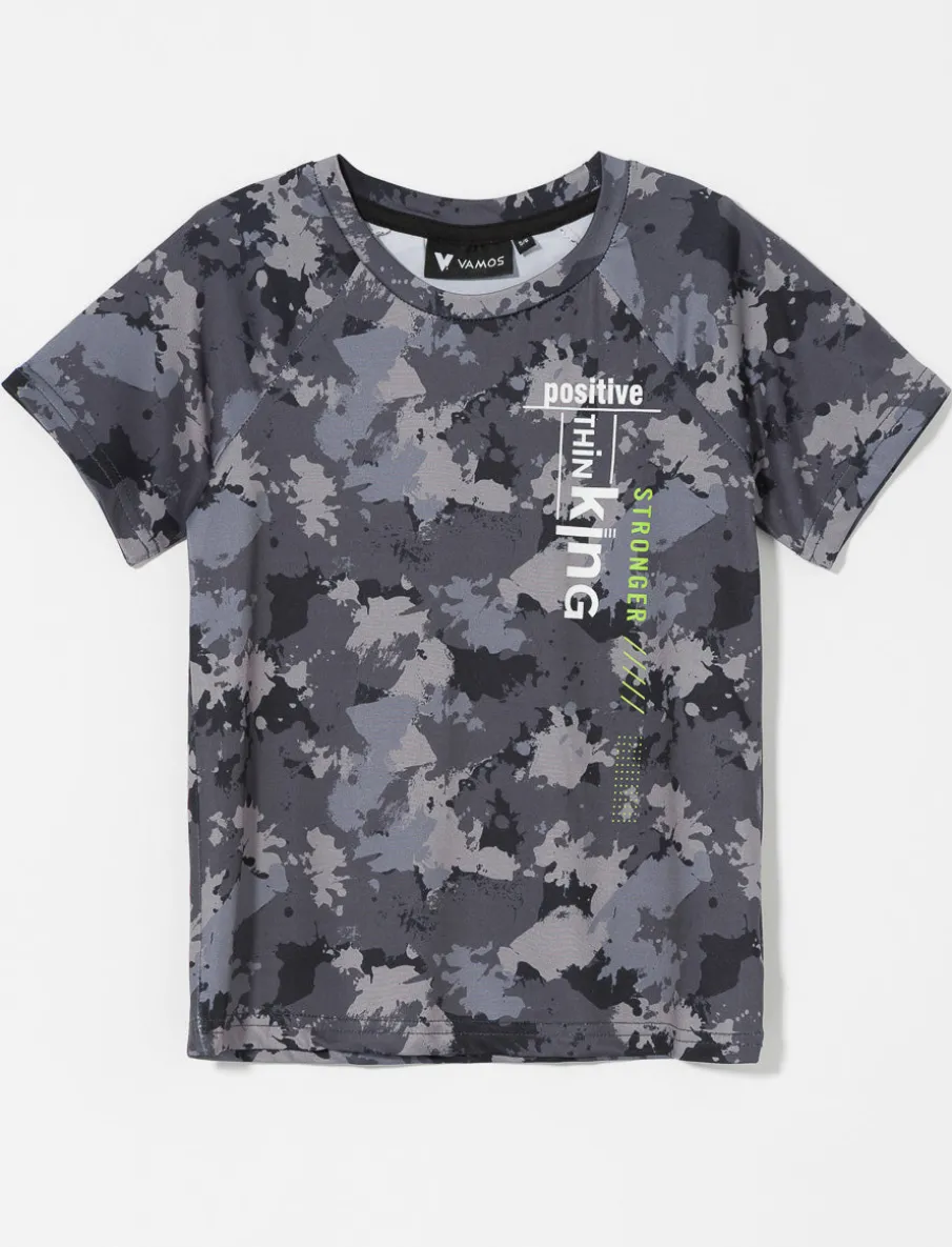 Printed Camo Sports T-shirt - Little Boy