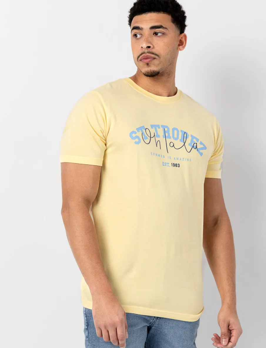 Printed Crew Neck T-Shirt