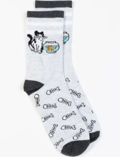 Printed Crew Socks