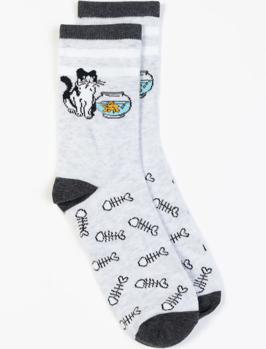 Printed Crew Socks