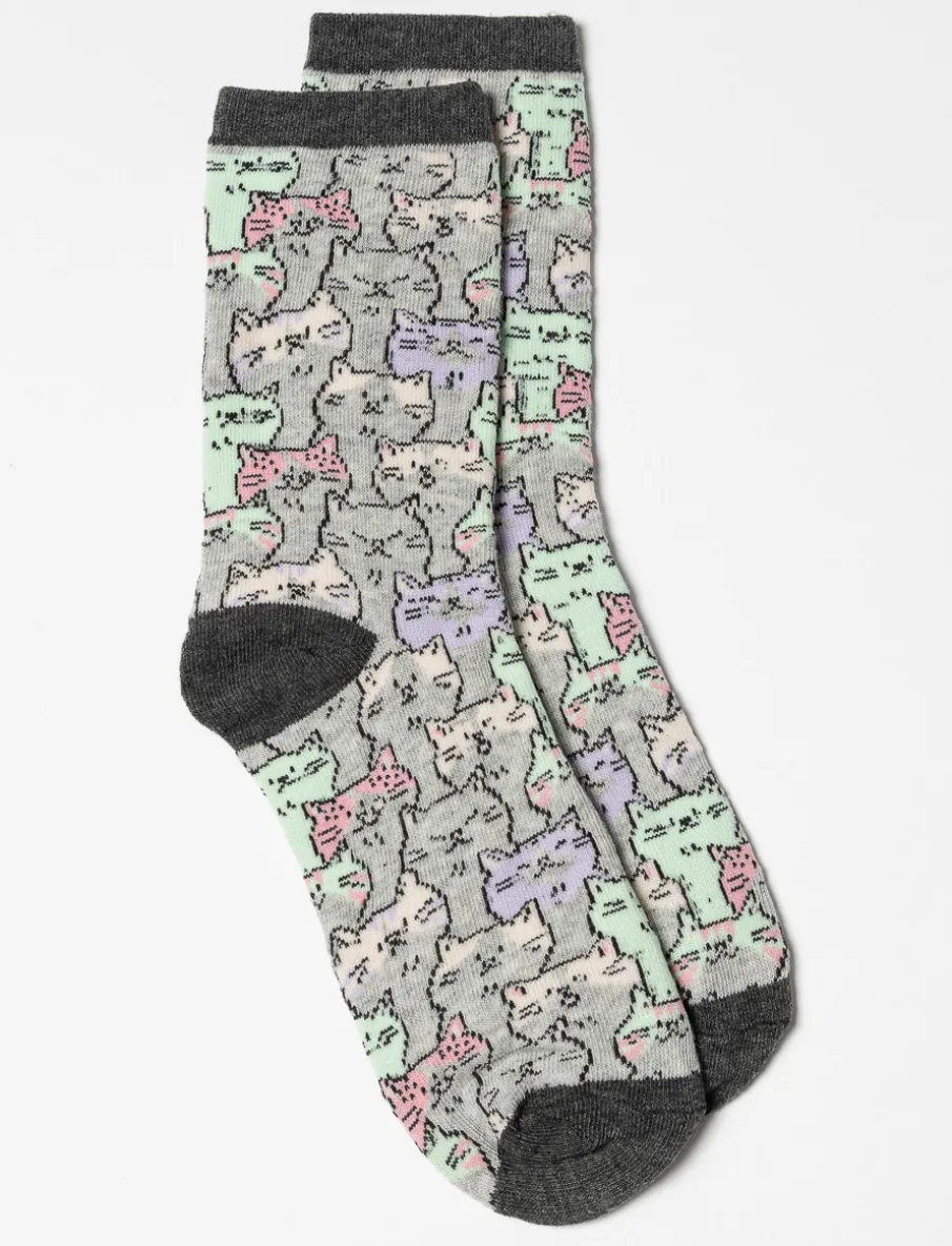 Printed Crew Socks