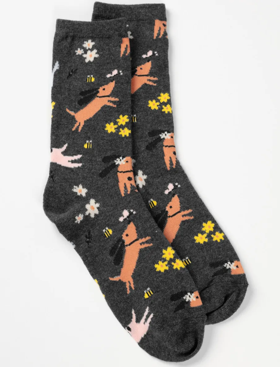 Printed Crew Socks