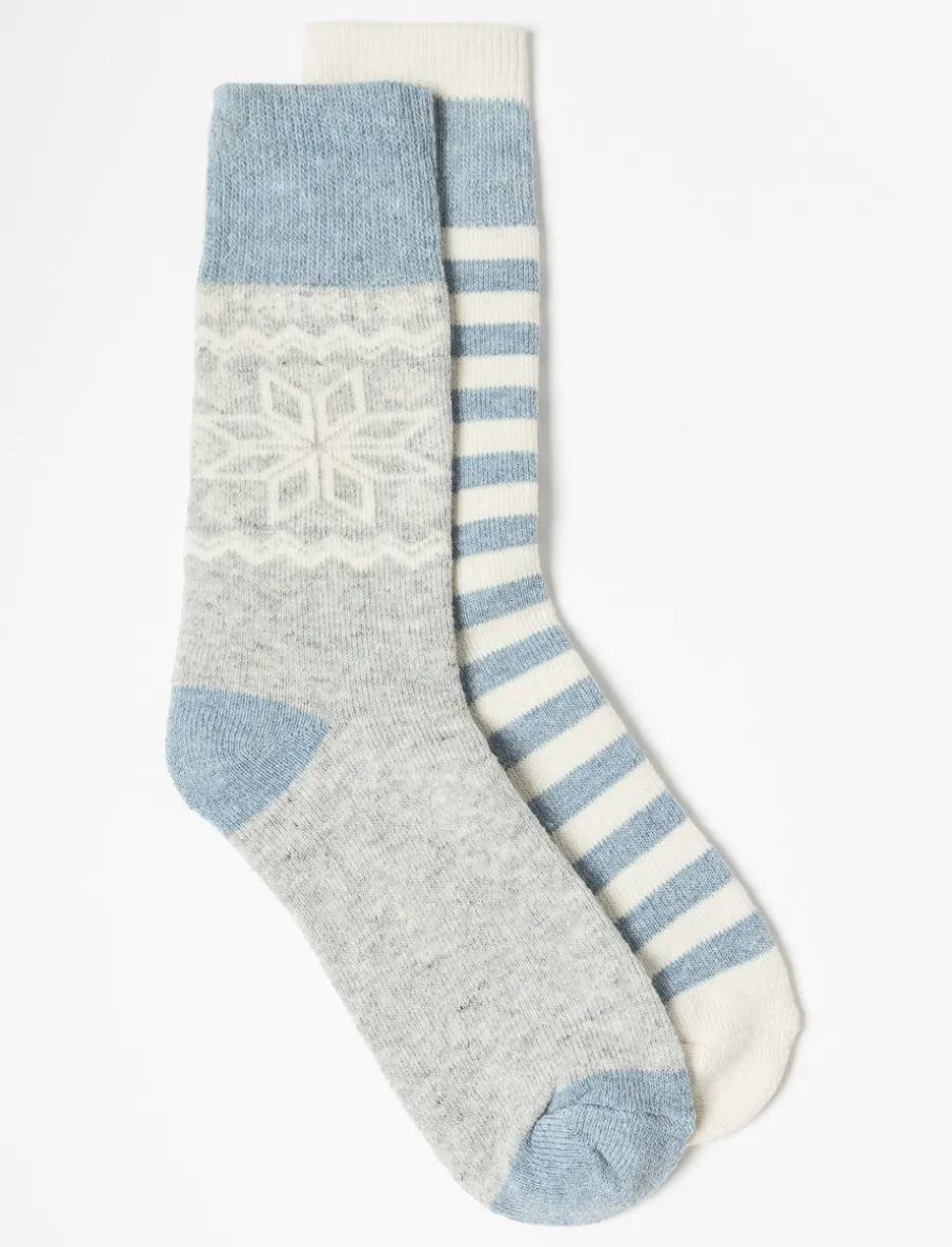 Printed Crew Socks - Pack of 2