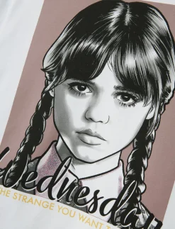 Printed Crew-neck T-shirt - Wednesday Addams