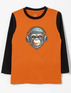 Printed Crew-neck T-shirt - Little Boy