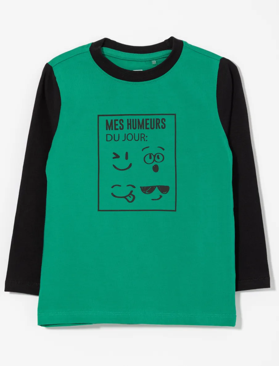 Printed Crew-neck T-shirt - Little Boy
