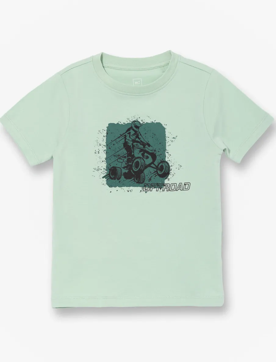 Printed Crew-neck T-shirt - Little Boy
