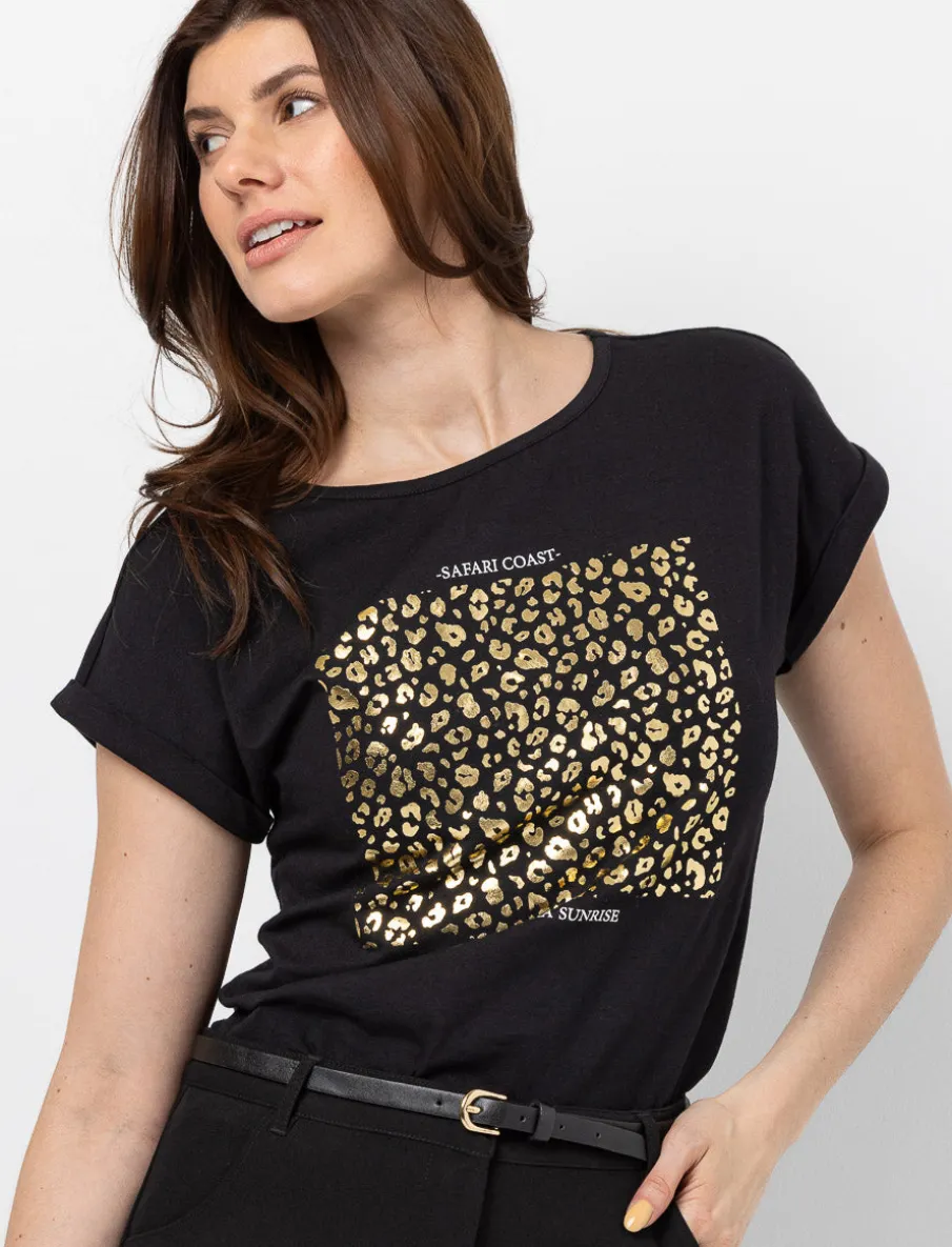 Printed Dolman Sleeve T-shirt
