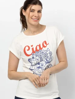Printed Dolman Sleeve T-shirt