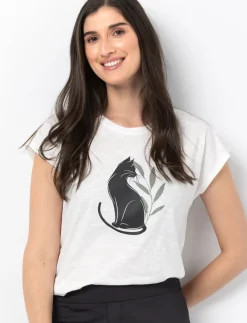 Printed Dolman Sleeve T-Shirt
