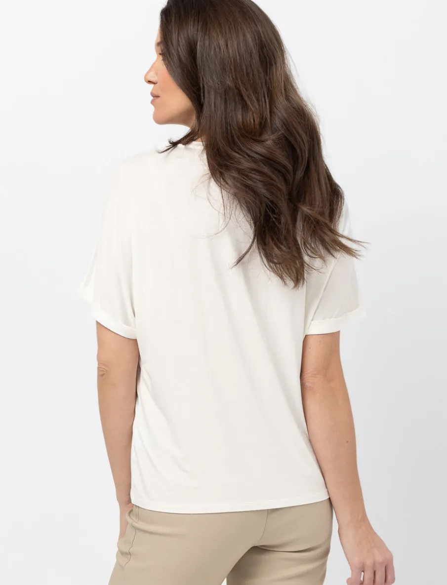 Printed Dolman-sleeve T-shirt