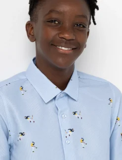 Printed Dress Shirt - Teen Boy