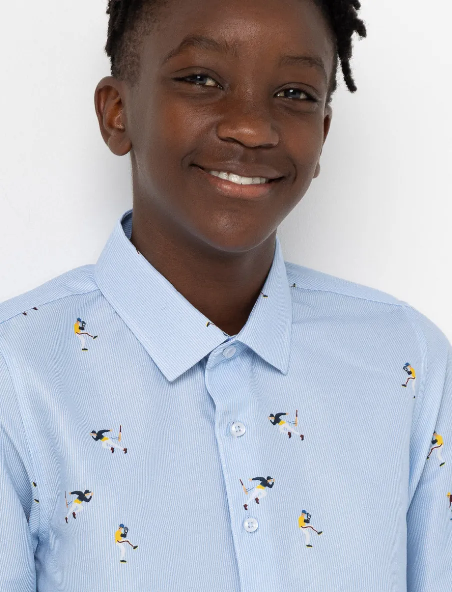 Printed Dress Shirt - Teen Boy