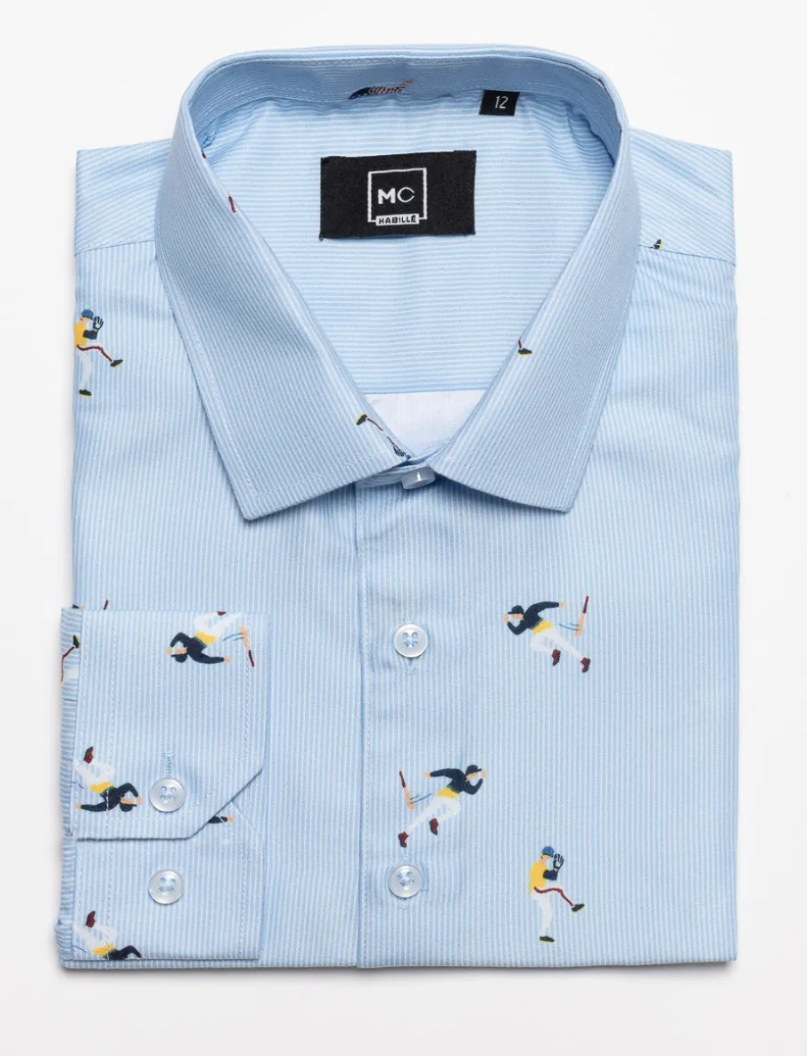 Printed Dress Shirt - Teen Boy