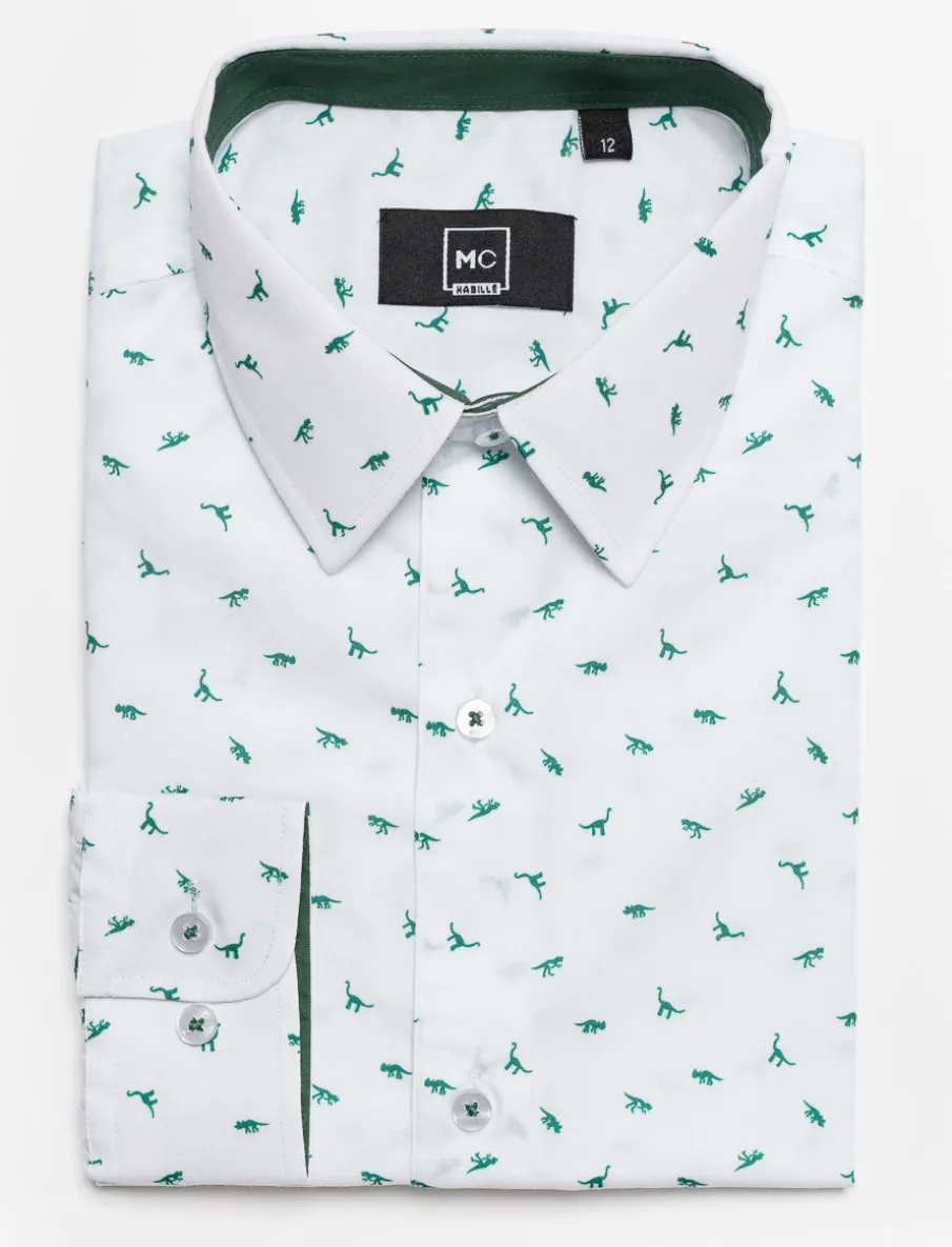 Printed Dress Shirt - Teen Boy