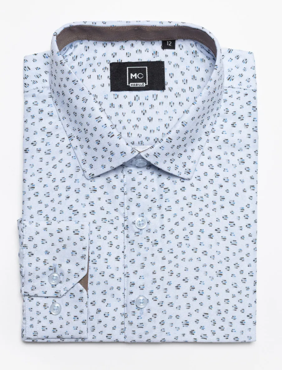 Printed Dress Shirt - Teen Boy