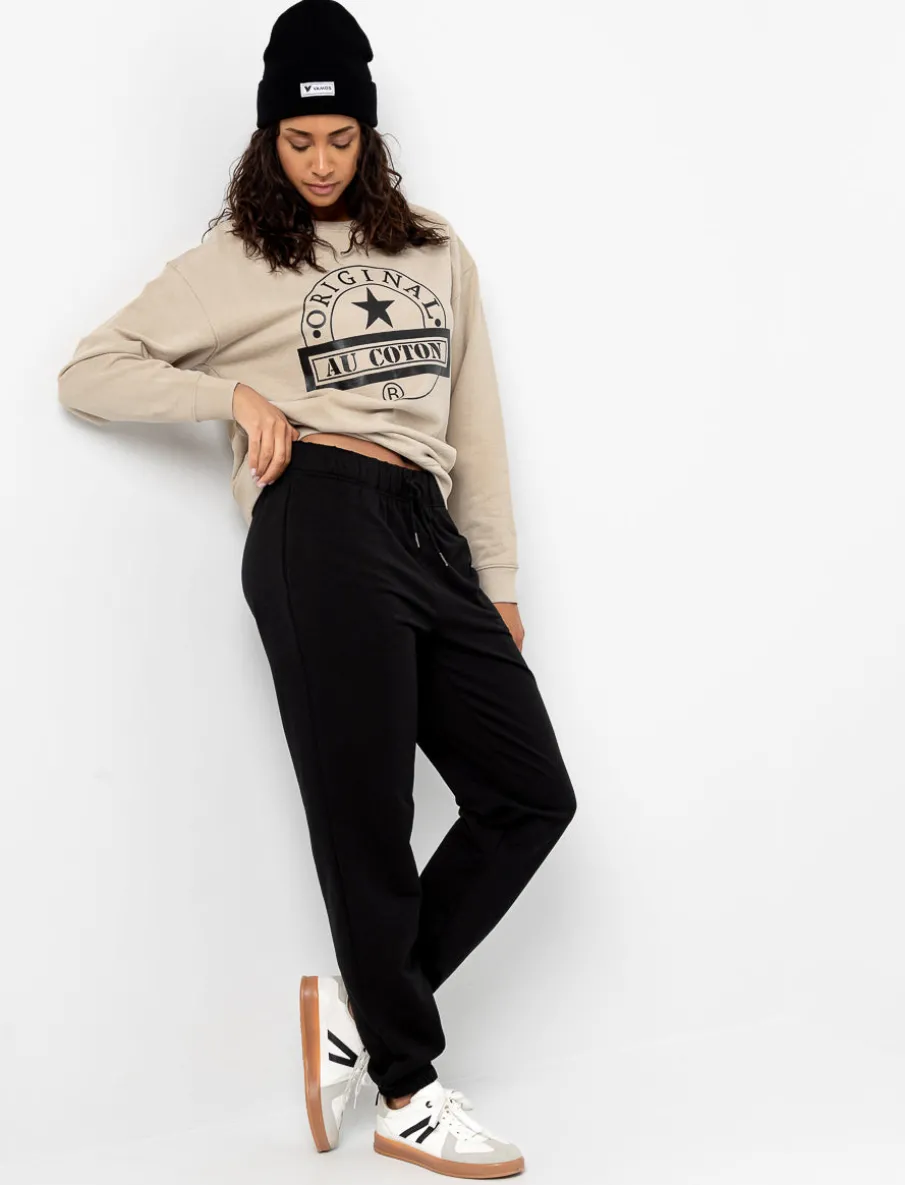 Printed Drop-shoulder Sweater