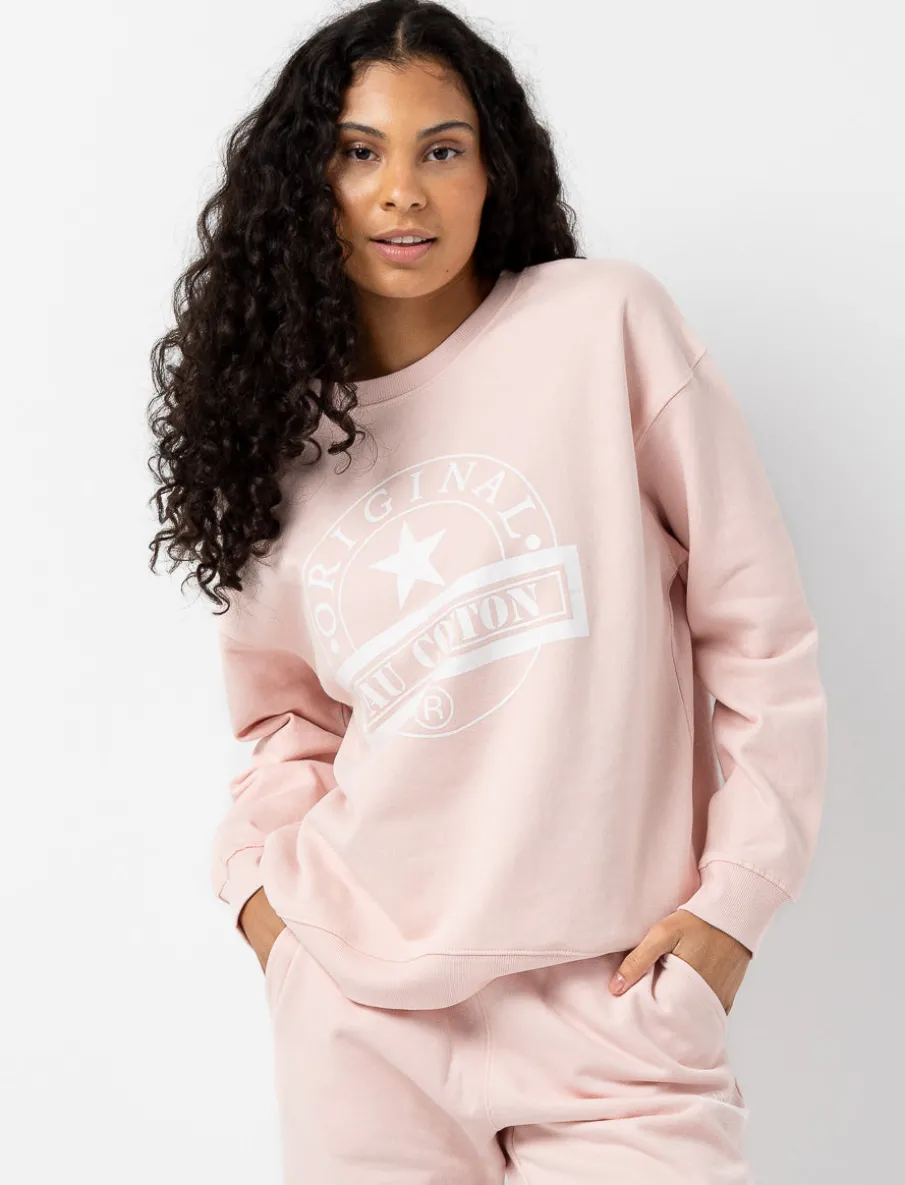 Printed Drop-shoulder Sweater