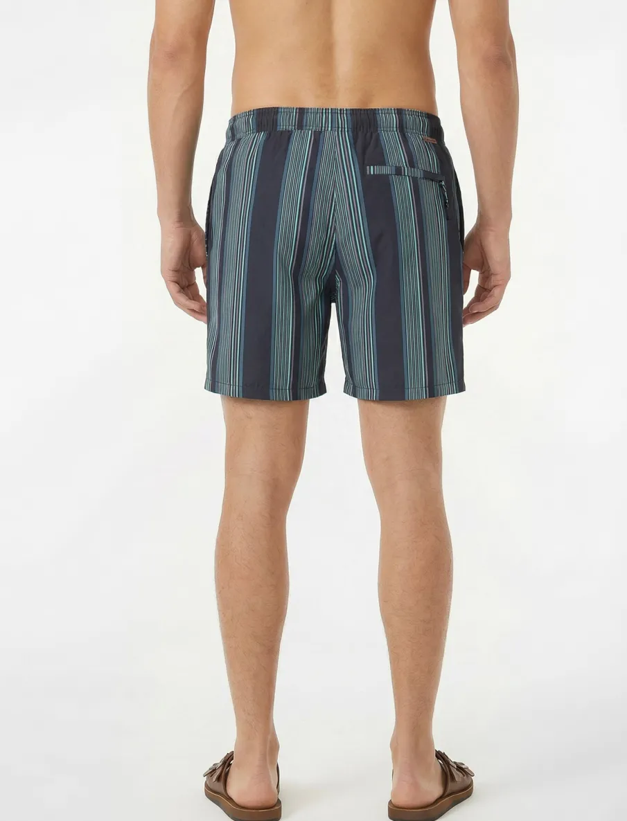 Printed Elastic Waist Boardshort