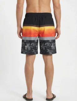Printed Elastic Waist Boardshort
