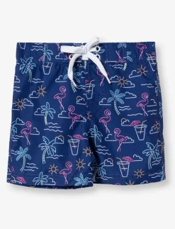 Printed Elastic Waist Boardshort - Little Boys