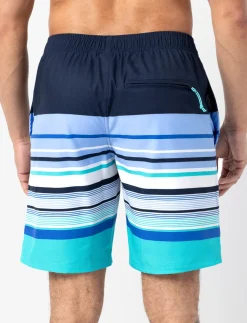 Printed Elastic-waist Boardshorts