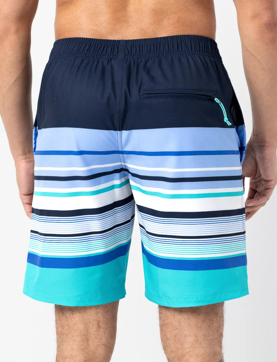 Printed Elastic-waist Boardshorts