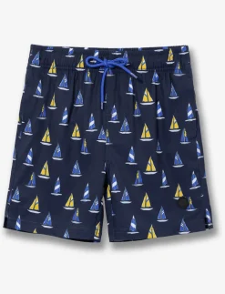 Printed Elastic-waist Boardshorts - Little Boy