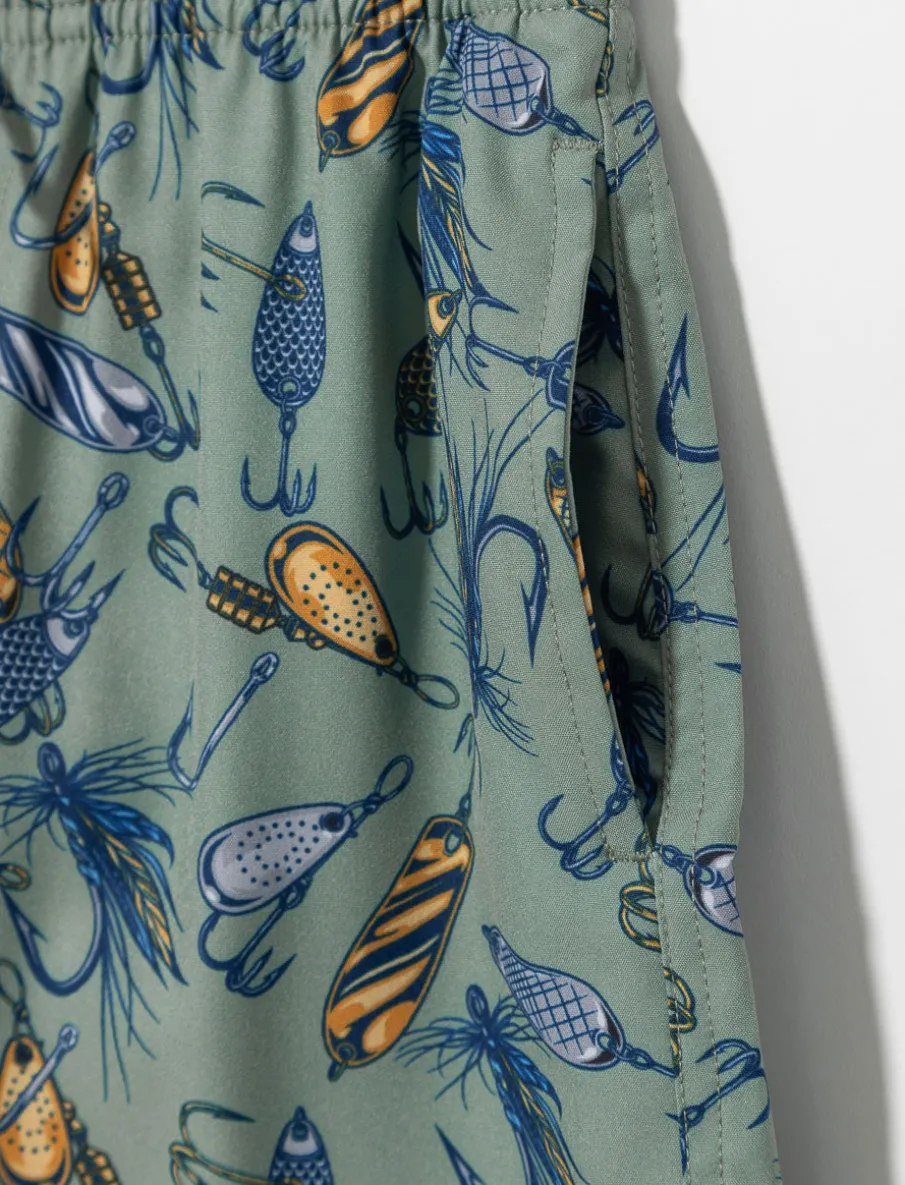 Printed Elastic-waist Boardshorts - Little Boy