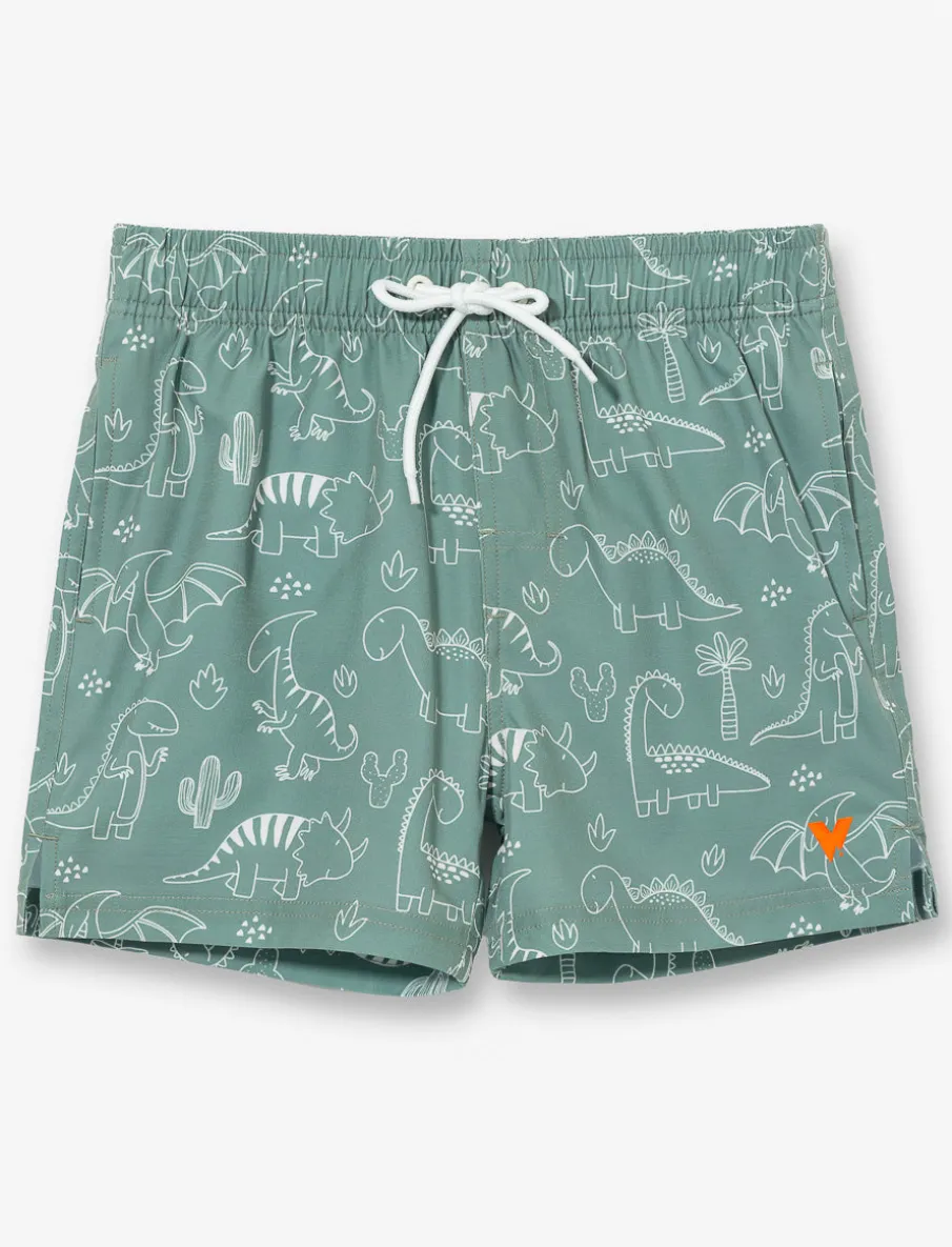 Printed Elastic-waist Boardshorts - Little Boy