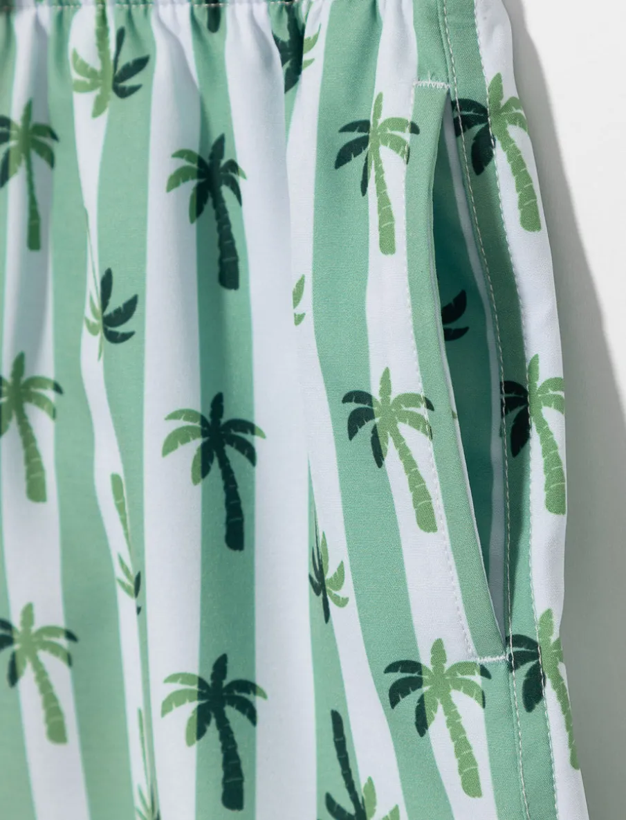 Printed Elastic-waist Boardshorts - Little Boy