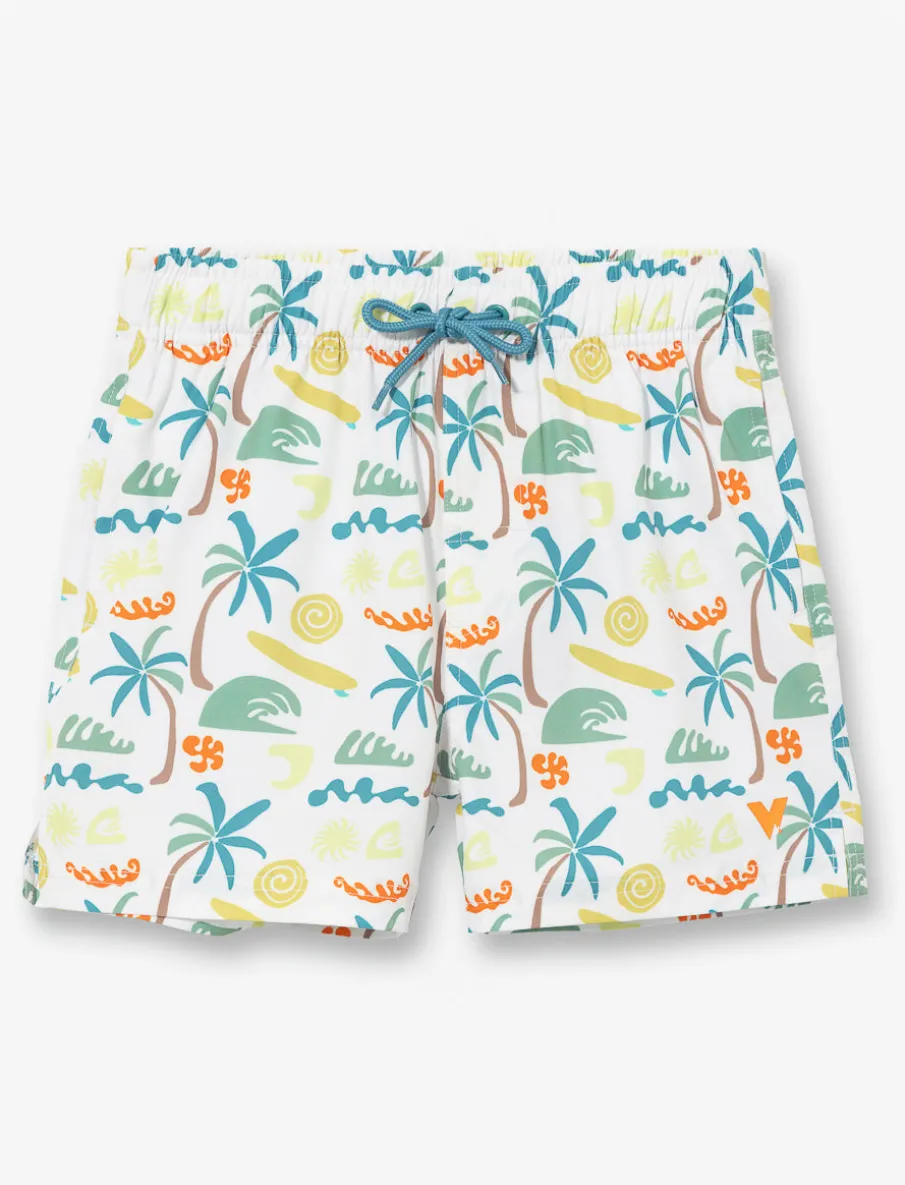 Printed Elastic-waist Boardshorts - Little Boy