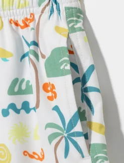 Printed Elastic-waist Boardshorts - Little Boy