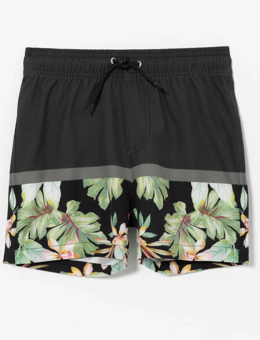 Printed Elastic-waist Boardshorts - Little Boy