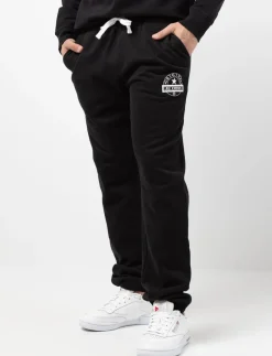 Printed Elastic-waist Fleece Pants