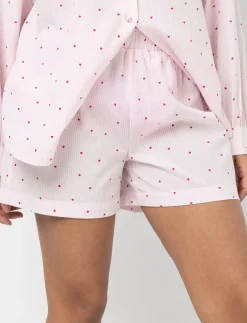 Printed Elastic-waist PJ Shorts