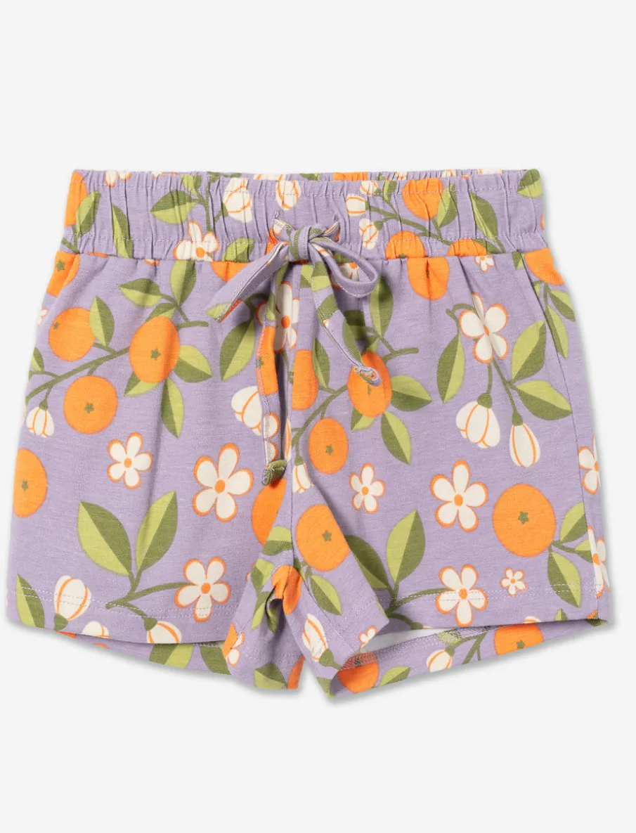 Printed Elastic-waist Shorts - Little Girl