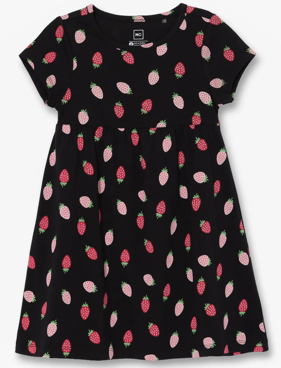 Printed Fitted and Flared Dress - Little Girl