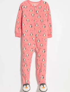 Printed Fleece Onesie PJ - Little Girl