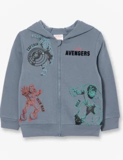 Printed Fleece Zip-up Hoodie - Marvel