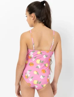 Printed Front-cutout 1-piece Swimsuit