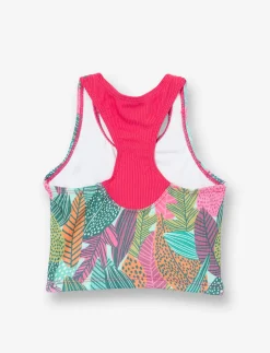 Printed Front-tie 2-piece Swimsuit - Little Girl