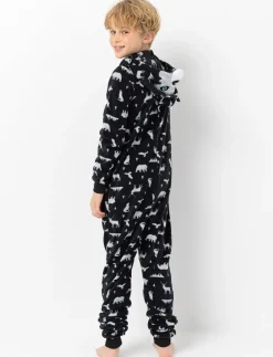 Printed Hooded Onesie PJ