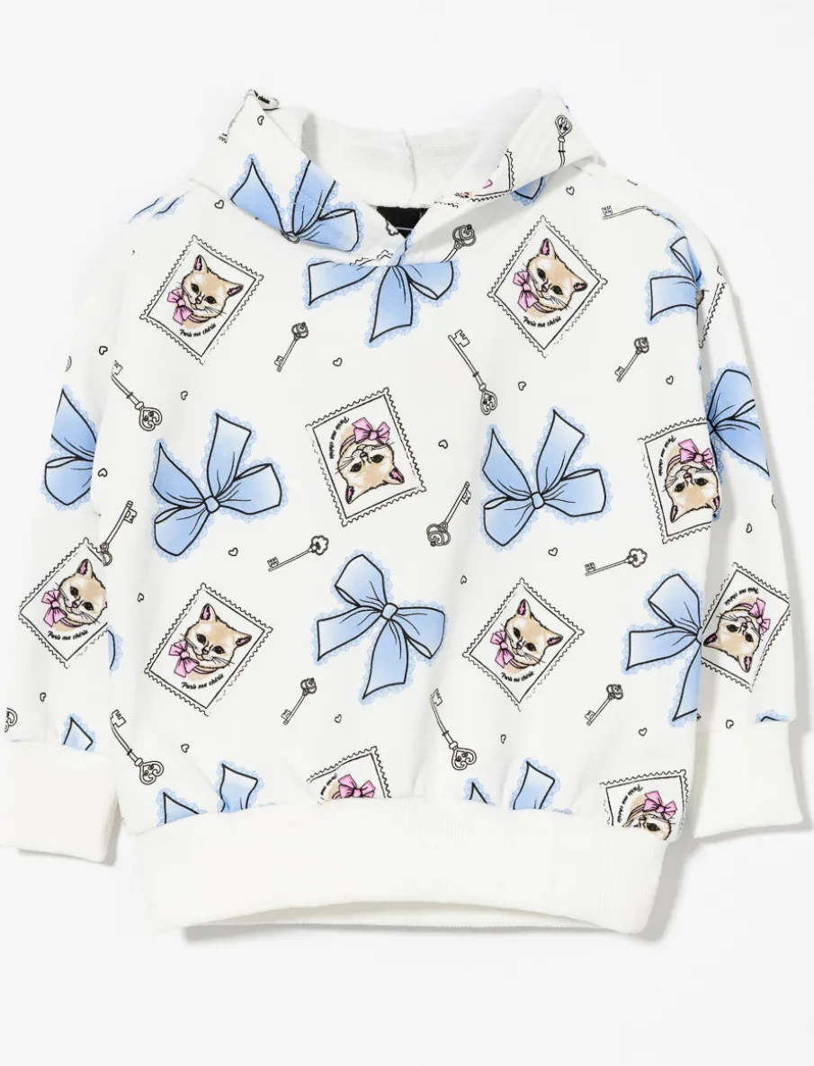 Printed Hooded Sweatshirt - Little Girls