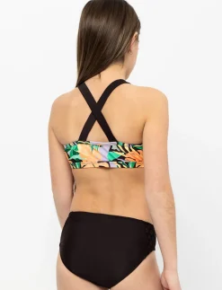 Printed Lace-detail 2-piece Swimsuit