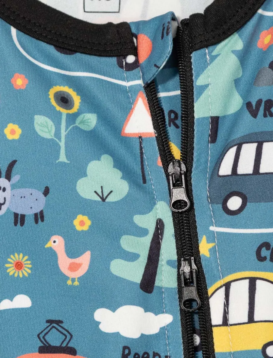 Printed Onesie PJ with Anti-slip Feet