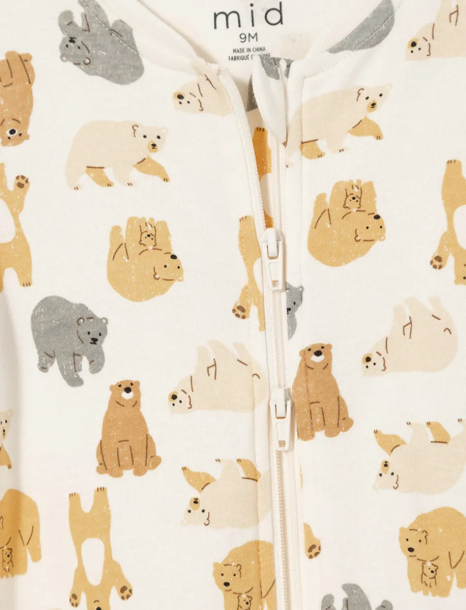 Printed onesie PJ with Anti-slip Feet