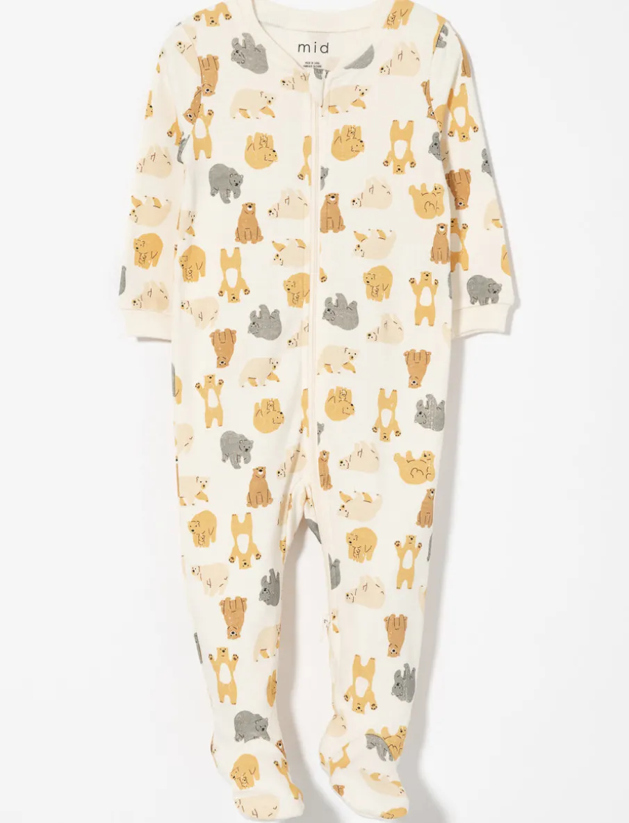 Printed onesie PJ with Anti-slip Feet