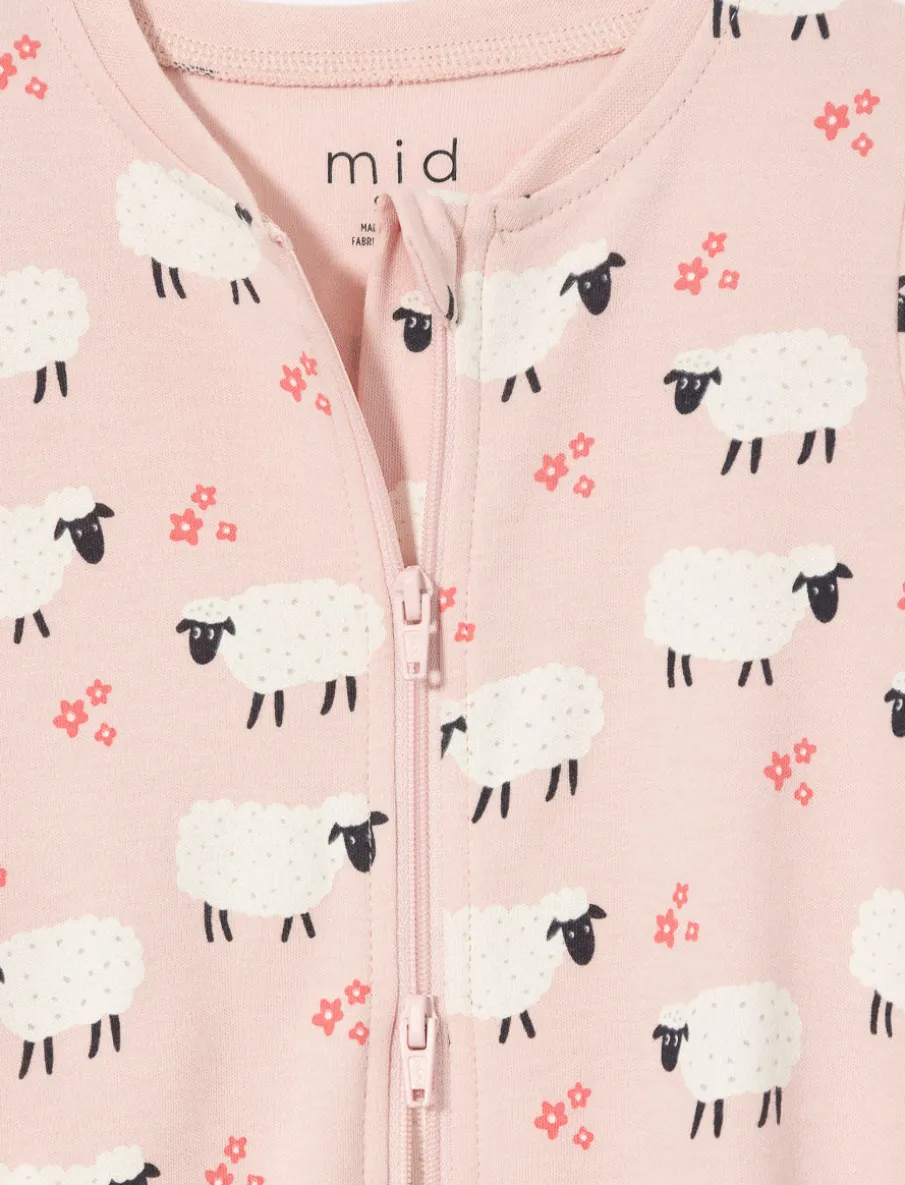 Printed Onesie PJ with Anti-slip Feet