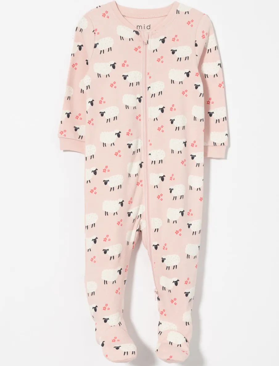 Printed Onesie PJ with Anti-slip Feet